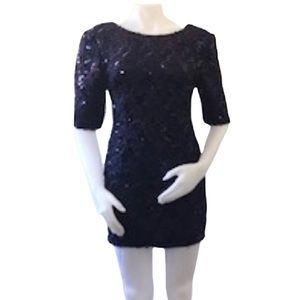 Vintage Sequin Mini Dress W/ Open Back!!!